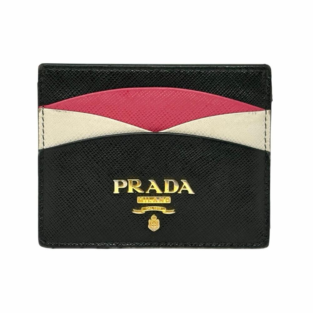 Prada Multicolor Saffiano Cardholder Wallet